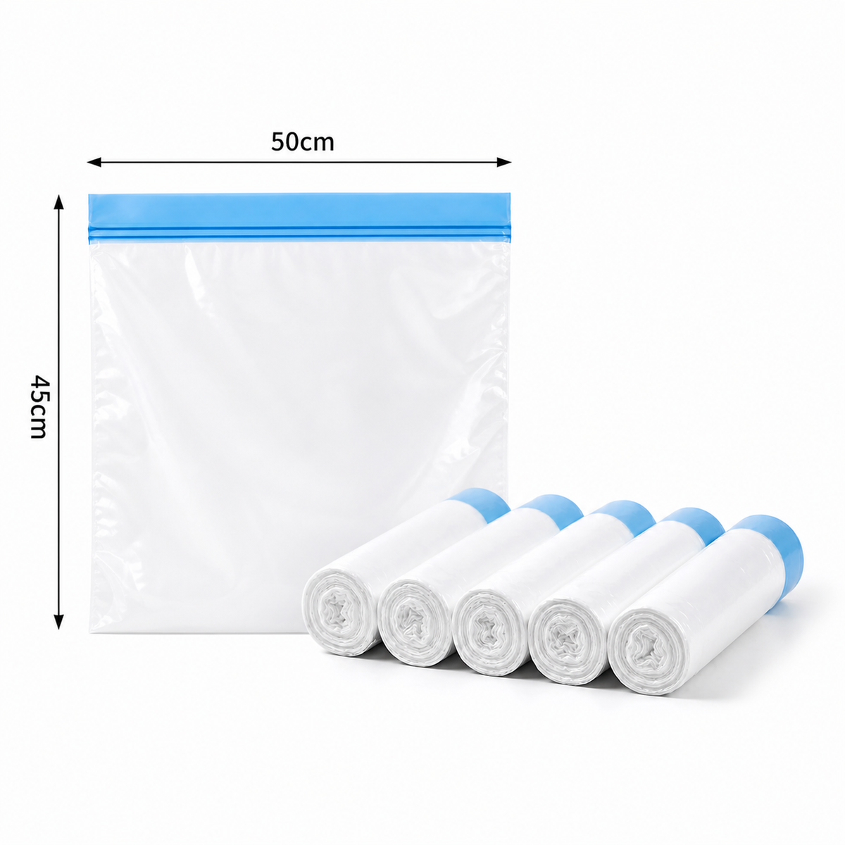 Bags - Pack 5 — waste bags for automatic litter box, front view - 2