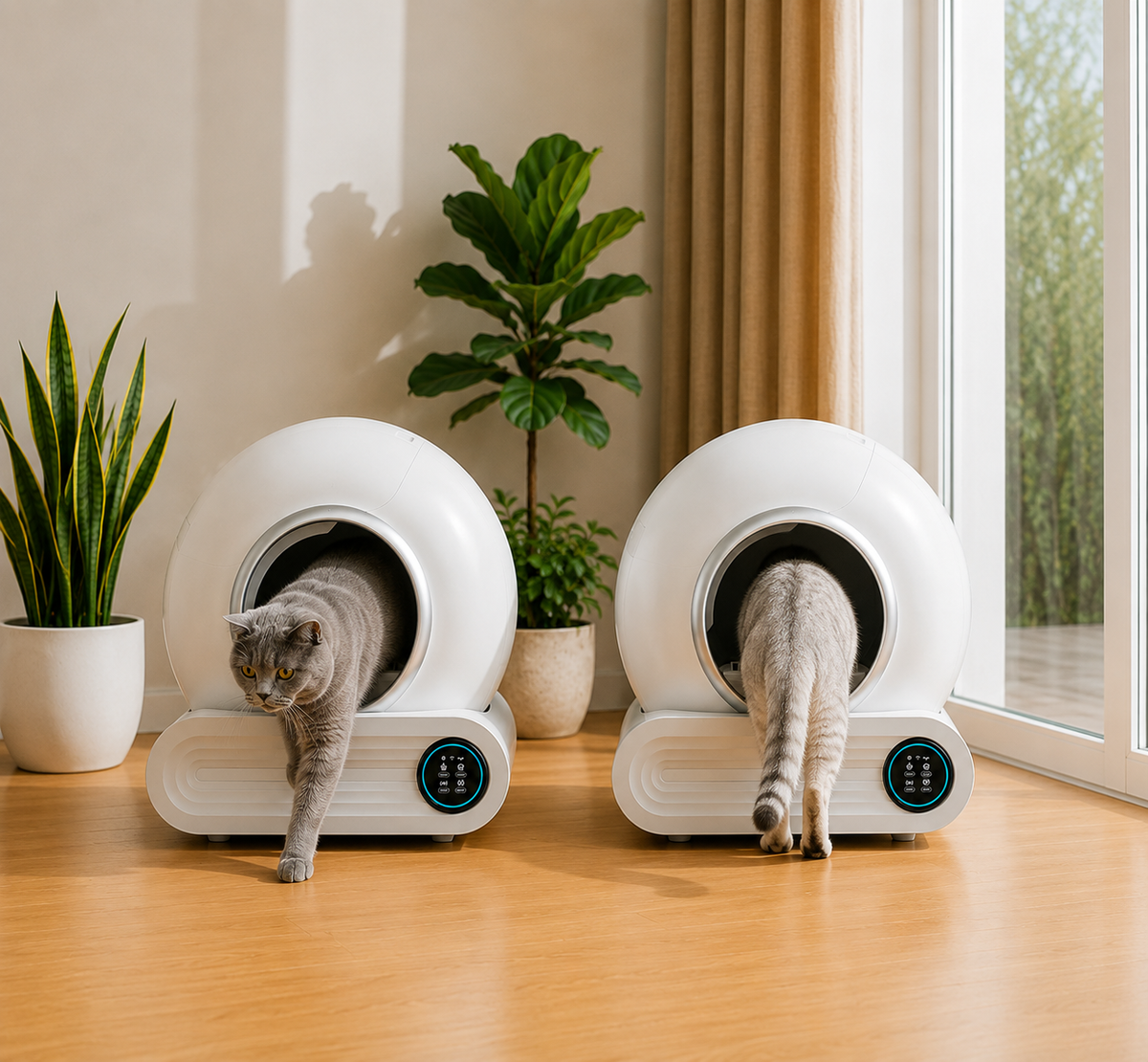 PetMaison Duo Care – 2x Box — set of two automatic litter boxes
